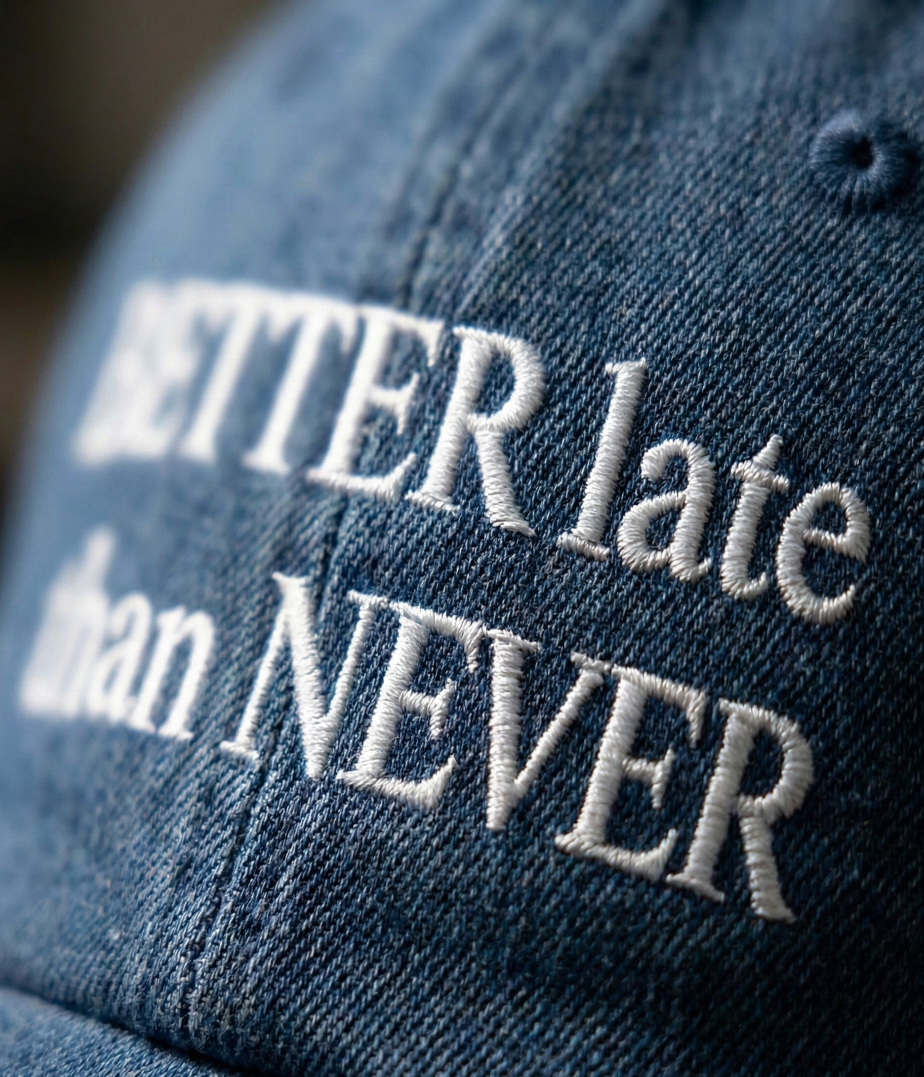 GORRA BETTER LATE THAN NEVER